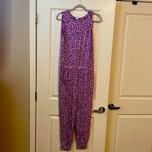 GAP kids NWT purple leopard print jumpsuit